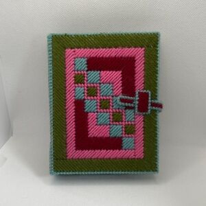 Colorful Geometric square / checkered Patterned Notebook Cover crochet Handmade